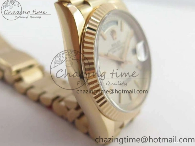 0111 Sophisticated Day-Date 36 RG 128239 Bp Maker Best Edition Silver Dial on RG President Bracelet 3132